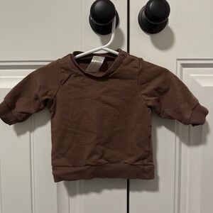H&M Brown Pullover Crewneck Sweatshirt for Kids